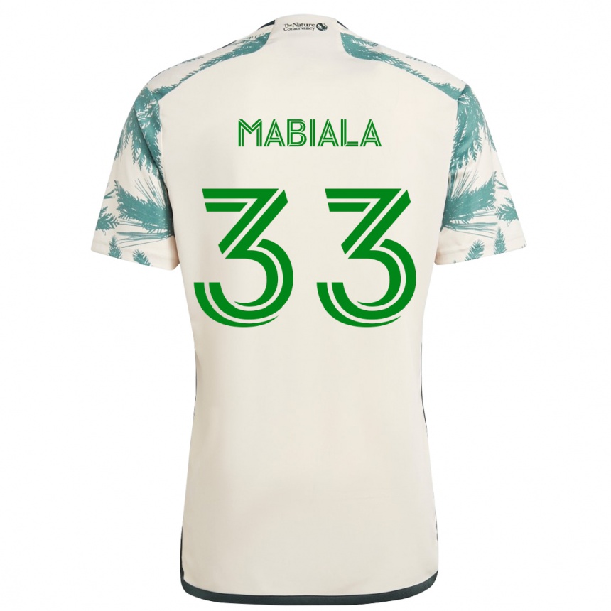 Men Football Larrys Mabiala #33 Beige Brown Away Jersey 2024/25 T-Shirt Za