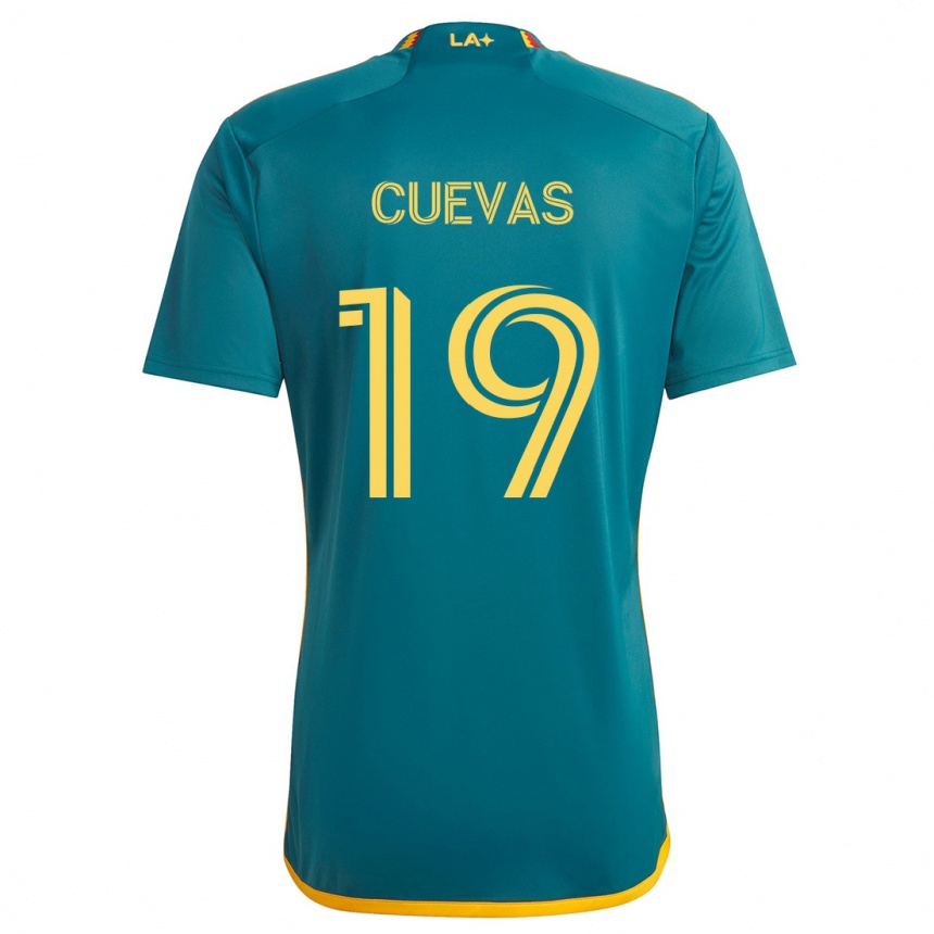 Men Football Mauricio Cuevas #19 Green Yellow Away Jersey 2024/25 T-Shirt Za