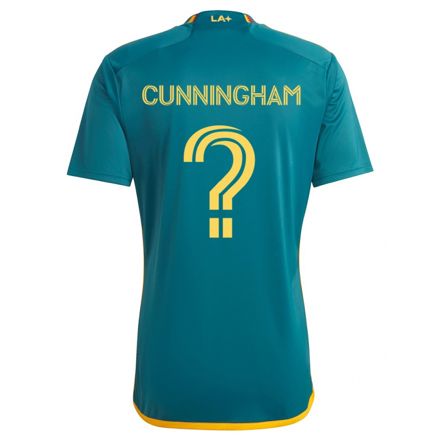 Men Football Joaquin Cunningham #0 Green Yellow Away Jersey 2024/25 T-Shirt Za