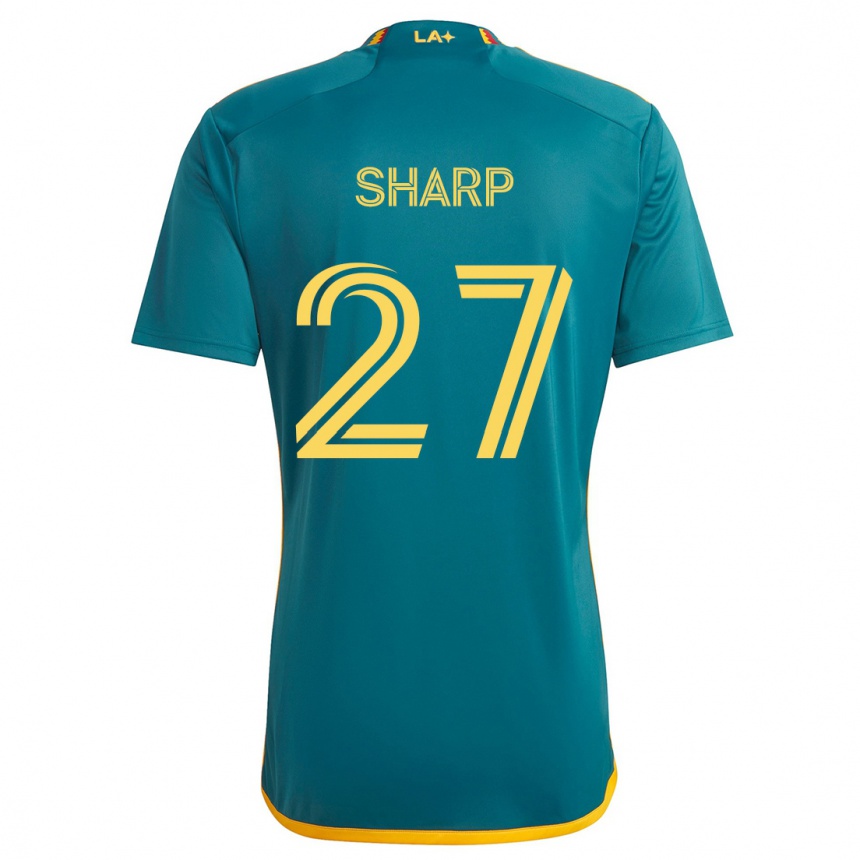 Men Football Billy Sharp #27 Green Yellow Away Jersey 2024/25 T-Shirt Za