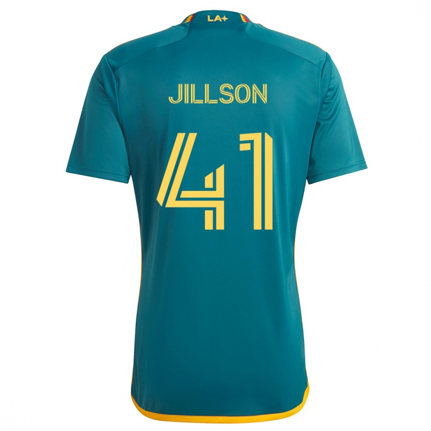 Men Football Simon Jillson #41 Green Yellow Away Jersey 2024/25 T-Shirt Za