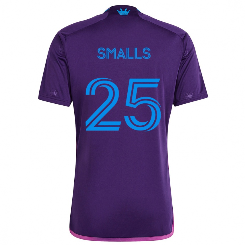 Men Football Tyger Smalls #25 Purple Blue Away Jersey 2024/25 T-Shirt Za