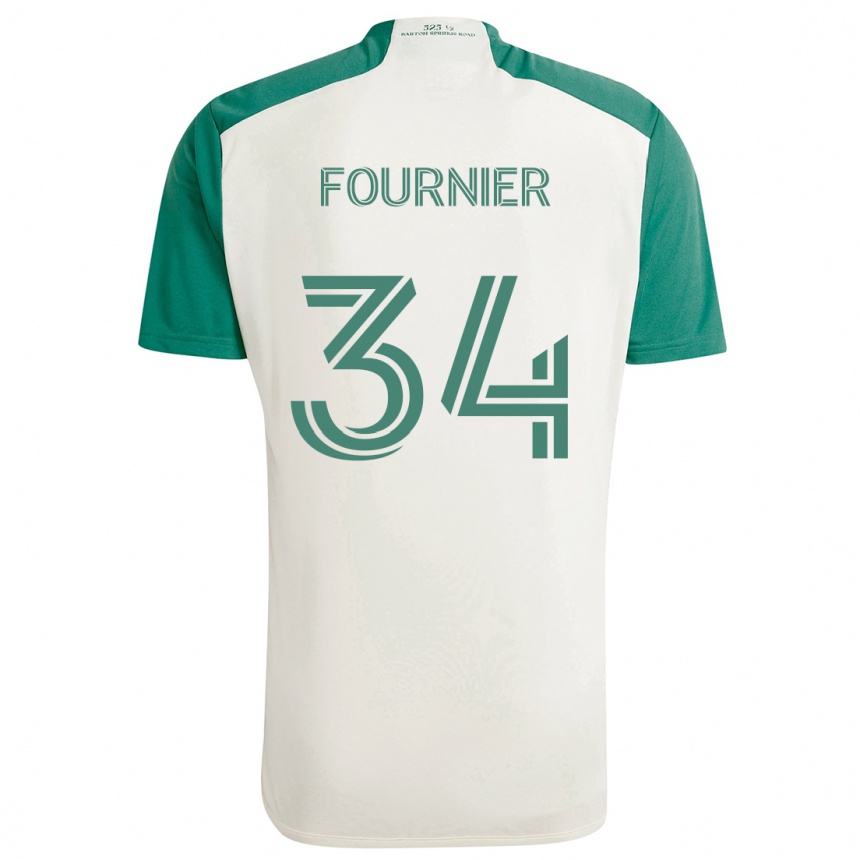 Men Football Drake Fournier #34 Tan Green Away Jersey 2024/25 T-Shirt Za