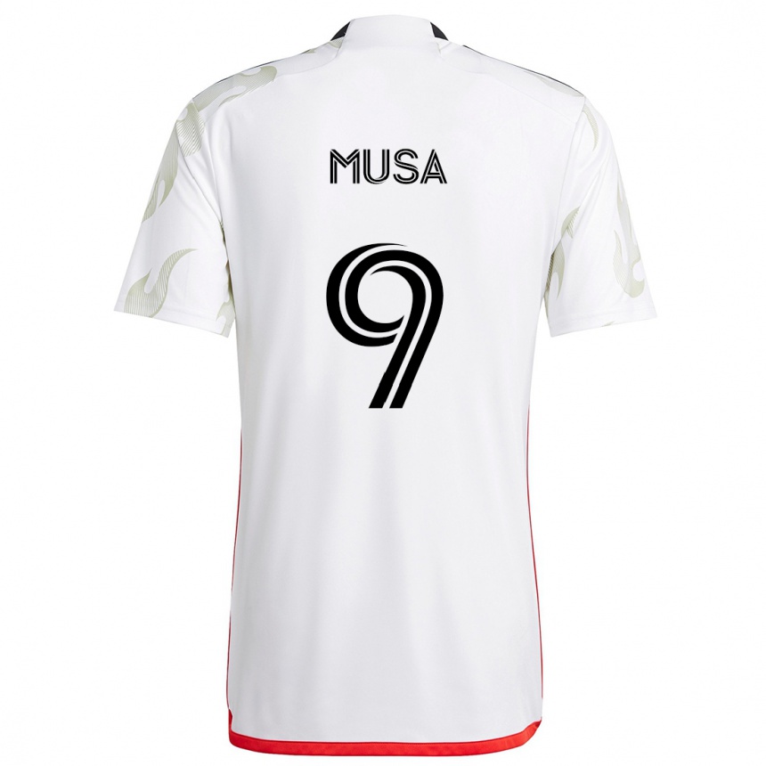 Men Football Petar Musa #9 White Red Black Away Jersey 2024/25 T-Shirt Za