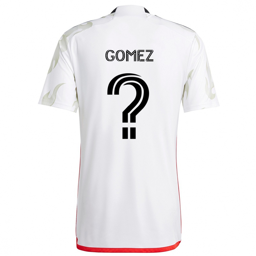 Men Football Victor Gomez #0 White Red Black Away Jersey 2024/25 T-Shirt Za