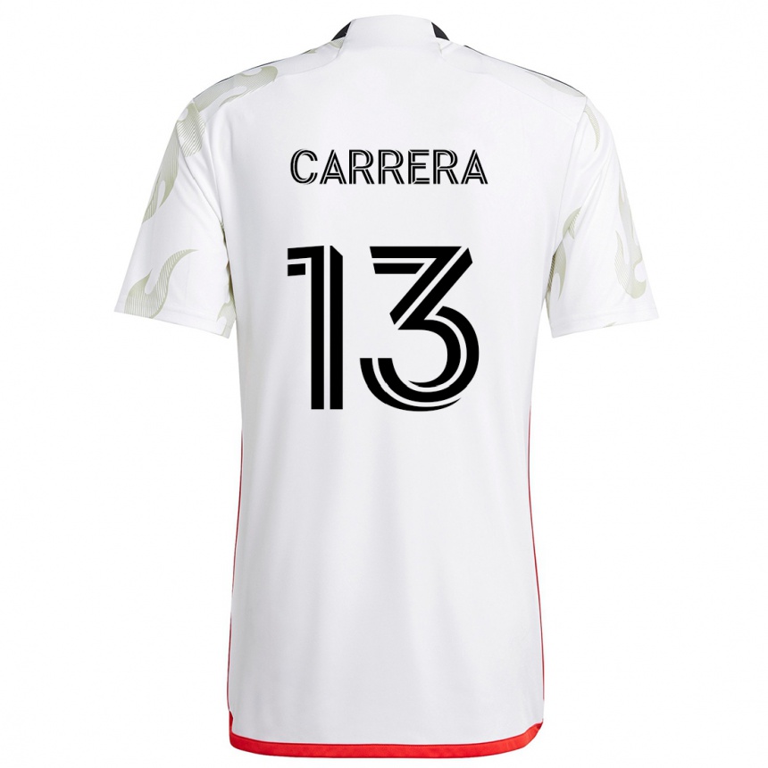 Men Football Antonio Carrera #13 White Red Black Away Jersey 2024/25 T-Shirt Za