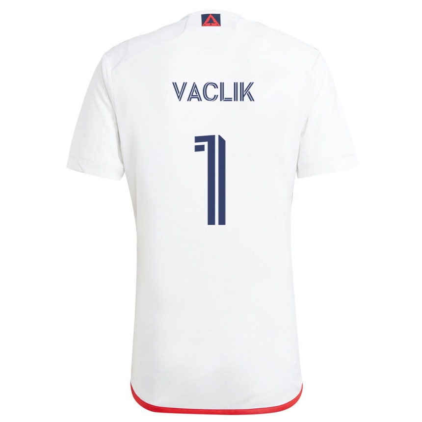 Men Football Tomas Vaclik #1 White Red Away Jersey 2024/25 T-Shirt Za