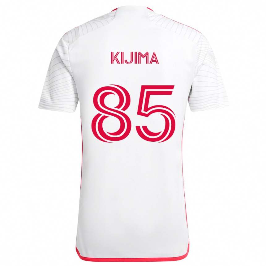 Men Football Hosei Kijima #85 White Red Away Jersey 2024/25 T-Shirt Za