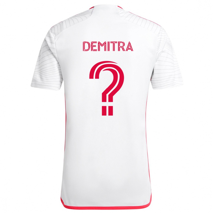 Men Football Lucas Demitra #0 White Red Away Jersey 2024/25 T-Shirt Za