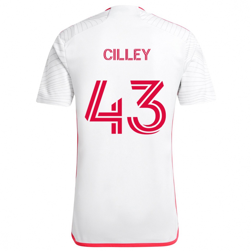 Men Football Cam Cilley #43 White Red Away Jersey 2024/25 T-Shirt Za