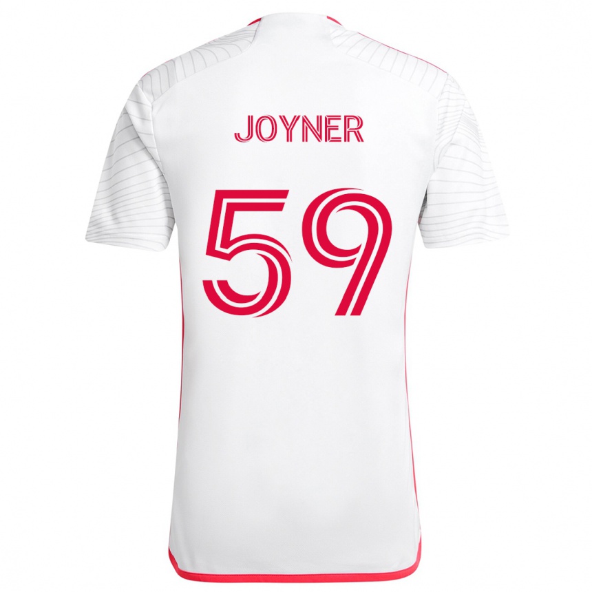 Men Football Mykhi Joyner #59 White Red Away Jersey 2024/25 T-Shirt Za