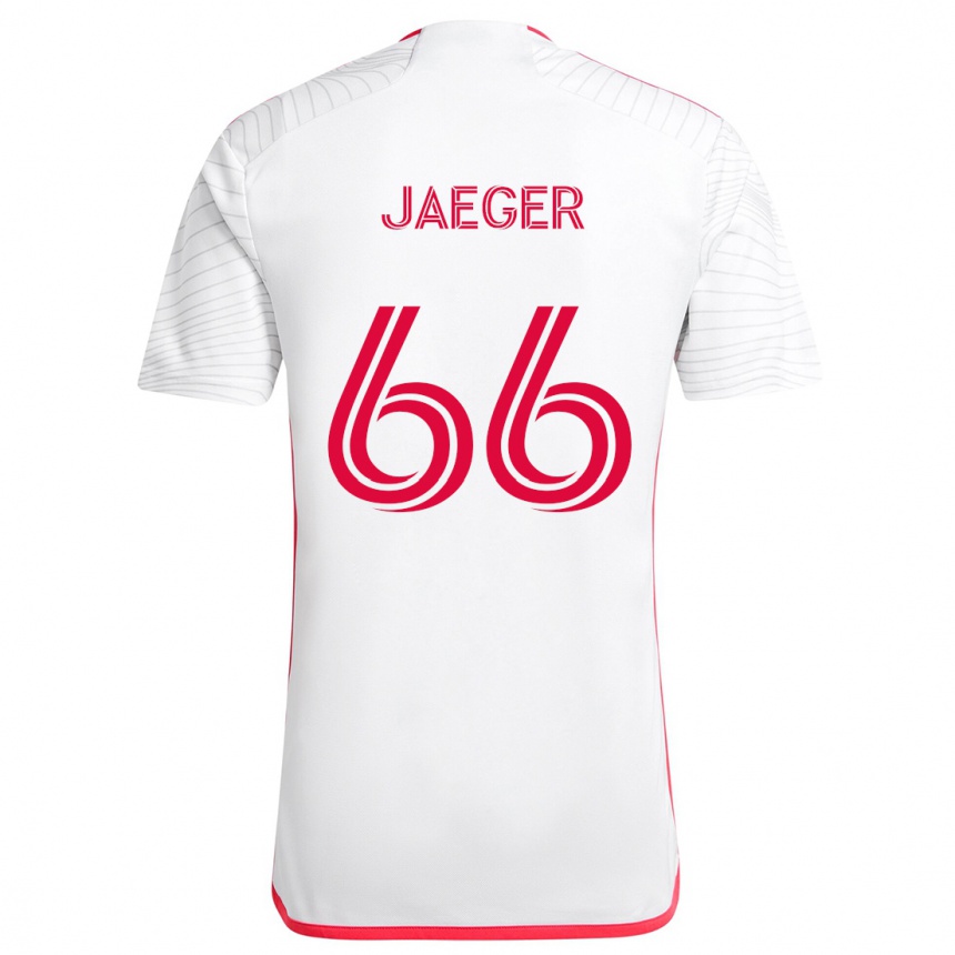 Men Football Kai Jaeger #66 White Red Away Jersey 2024/25 T-Shirt Za