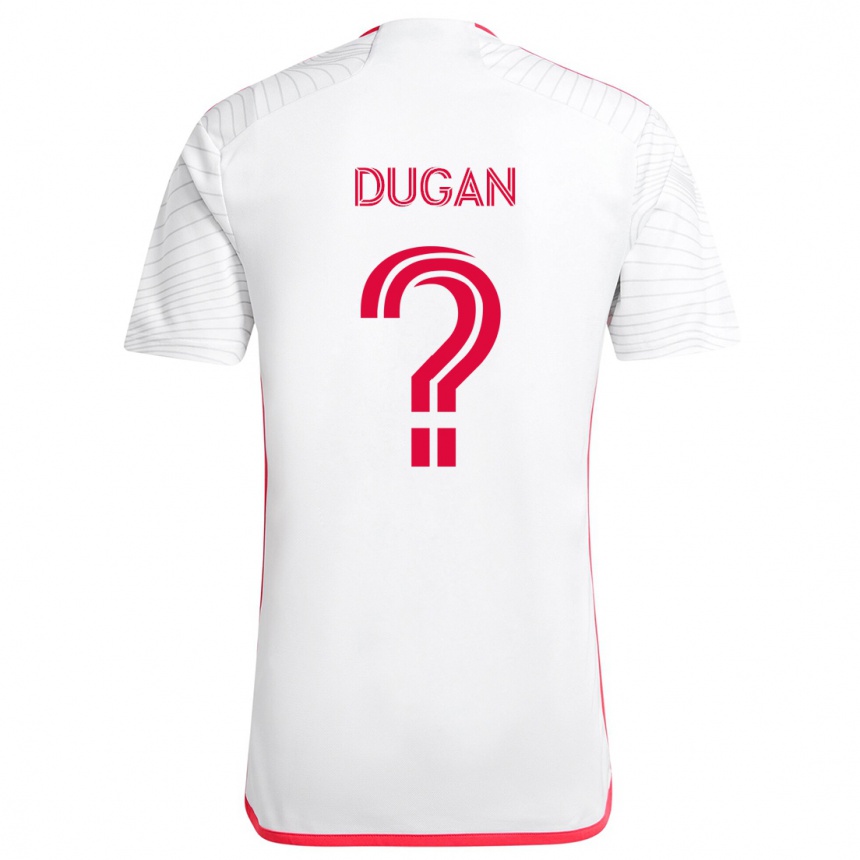 Men Football Ryan Dugan #0 White Red Away Jersey 2024/25 T-Shirt Za