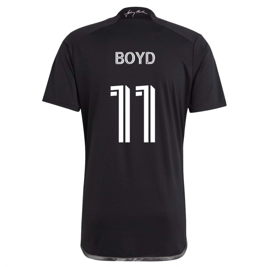 Men Football Tyler Boyd #11 Black Away Jersey 2024/25 T-Shirt Za