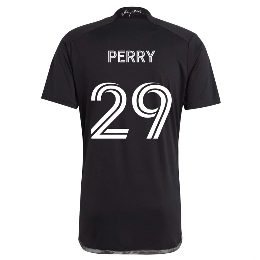 Men Football Nebiyou Perry #29 Black Away Jersey 2024/25 T-Shirt Za