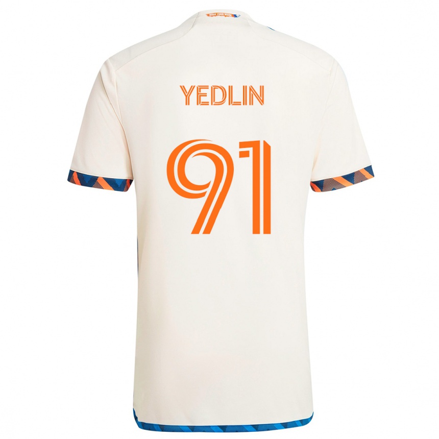 Men Football Deandre Yedlin #91 White Orange Away Jersey 2024/25 T-Shirt Za