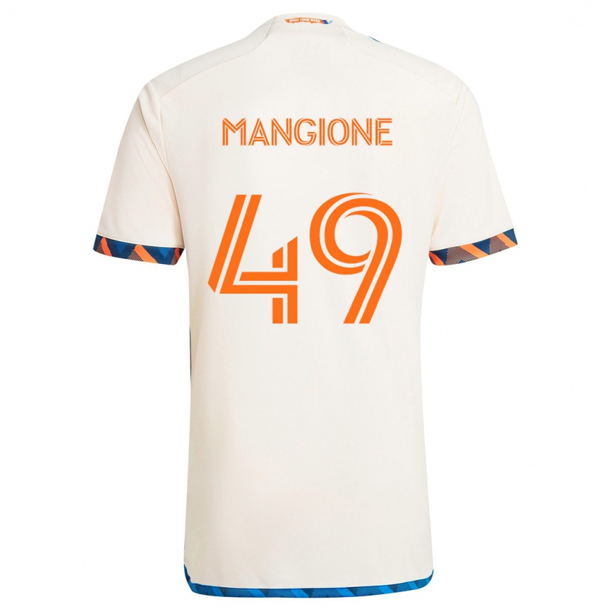 Men Football Peter Mangione #49 White Orange Away Jersey 2024/25 T-Shirt Za