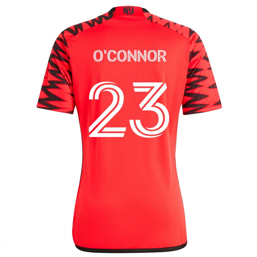 Men Football Aidan O'connor #23 Red Black White Away Jersey 2024/25 T-Shirt Za