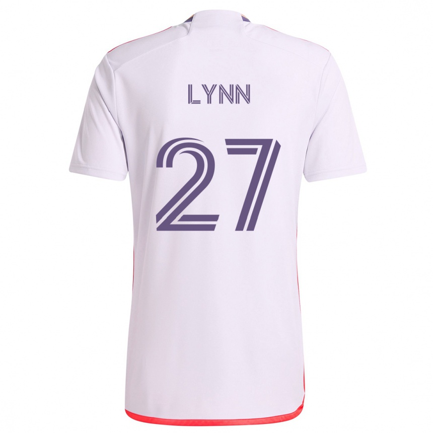 Men Football Jack Lynn #27 White Red Purple Away Jersey 2024/25 T-Shirt Za