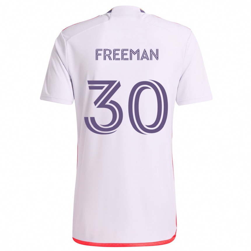 Men Football Alex Freeman #30 White Red Purple Away Jersey 2024/25 T-Shirt Za