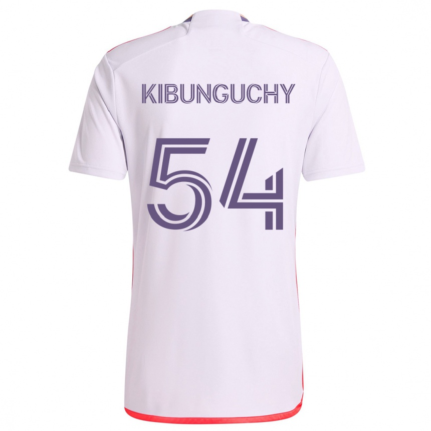 Men Football Nabi Kibunguchy #54 White Red Purple Away Jersey 2024/25 T-Shirt Za