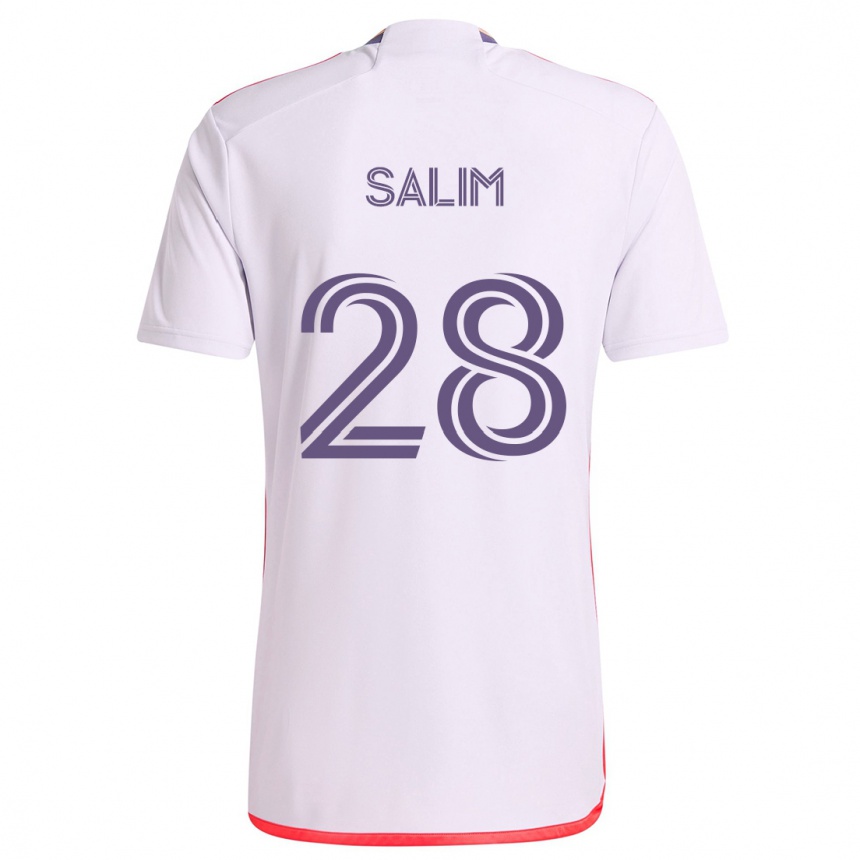 Men Football Abdi Salim #28 White Red Purple Away Jersey 2024/25 T-Shirt Za