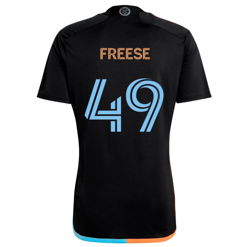 Men Football Matt Freese #49 Black Orange Blue Away Jersey 2024/25 T-Shirt Za