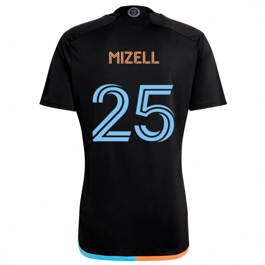 Men Football Cody Mizell #25 Black Orange Blue Away Jersey 2024/25 T-Shirt Za