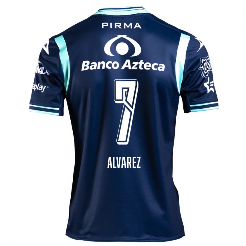 Men Football Daniel Álvarez #7 Navy Blue Away Jersey 2024/25 T-Shirt Za