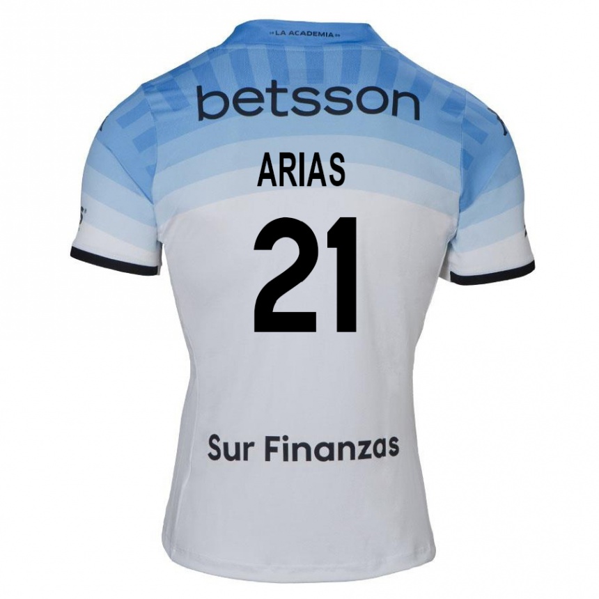 Men Football Gabriel Arias #21 White Blue Black Away Jersey 2024/25 T-Shirt Za