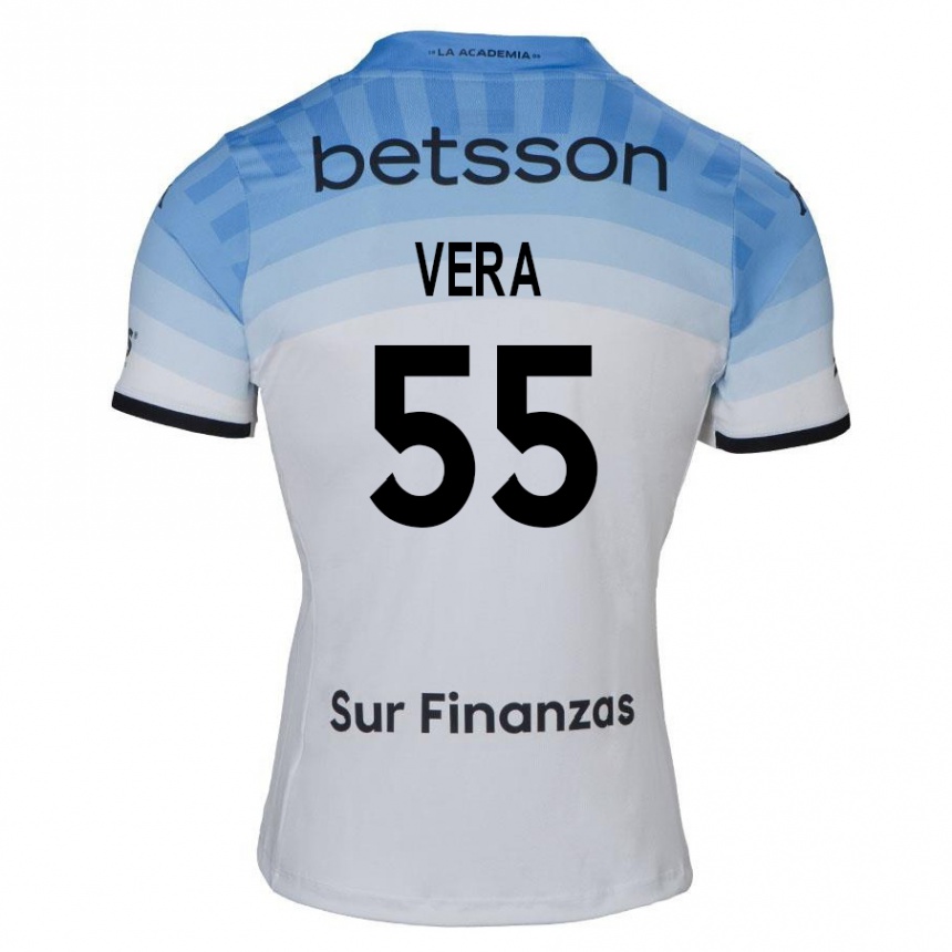 Men Football Santino Vera #55 White Blue Black Away Jersey 2024/25 T-Shirt Za