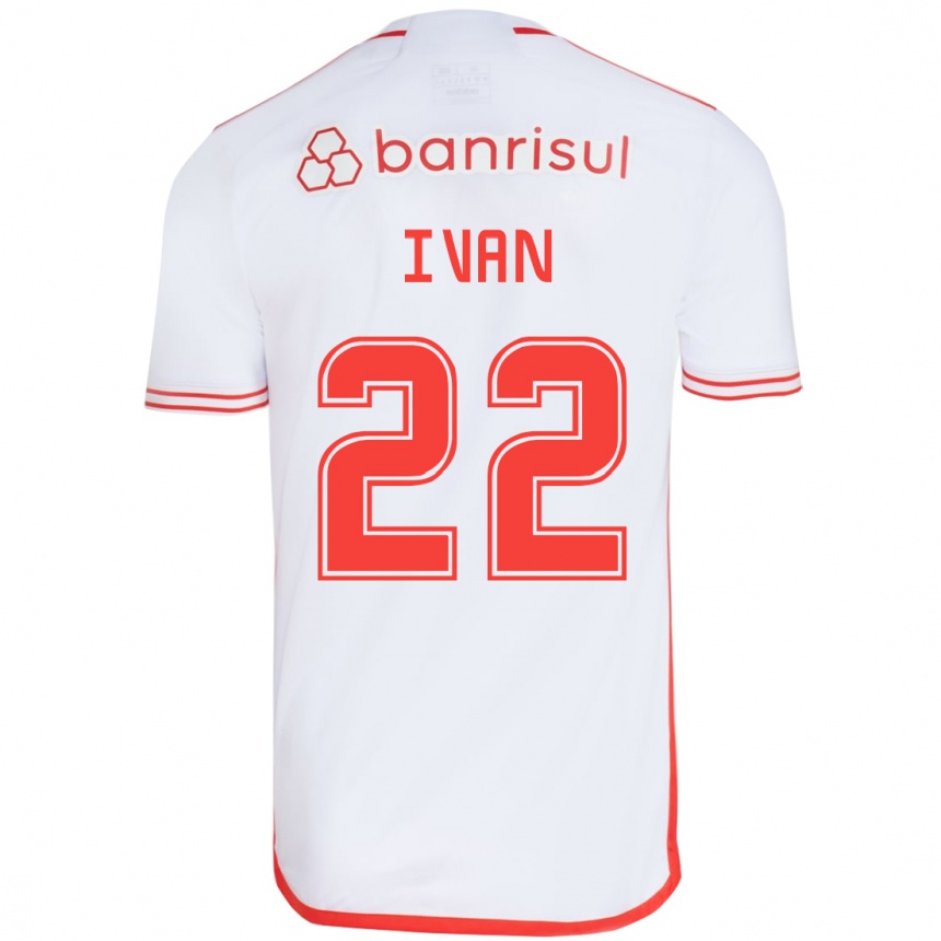 Men Football Ivan #22 White Red Away Jersey 2024/25 T-Shirt Za