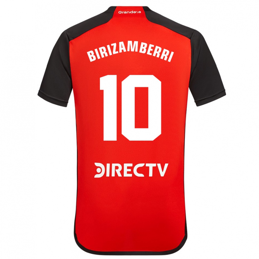 Men Football María Carolina Birizamberri Rivero #10 Red Black White Away Jersey 2024/25 T-Shirt Za