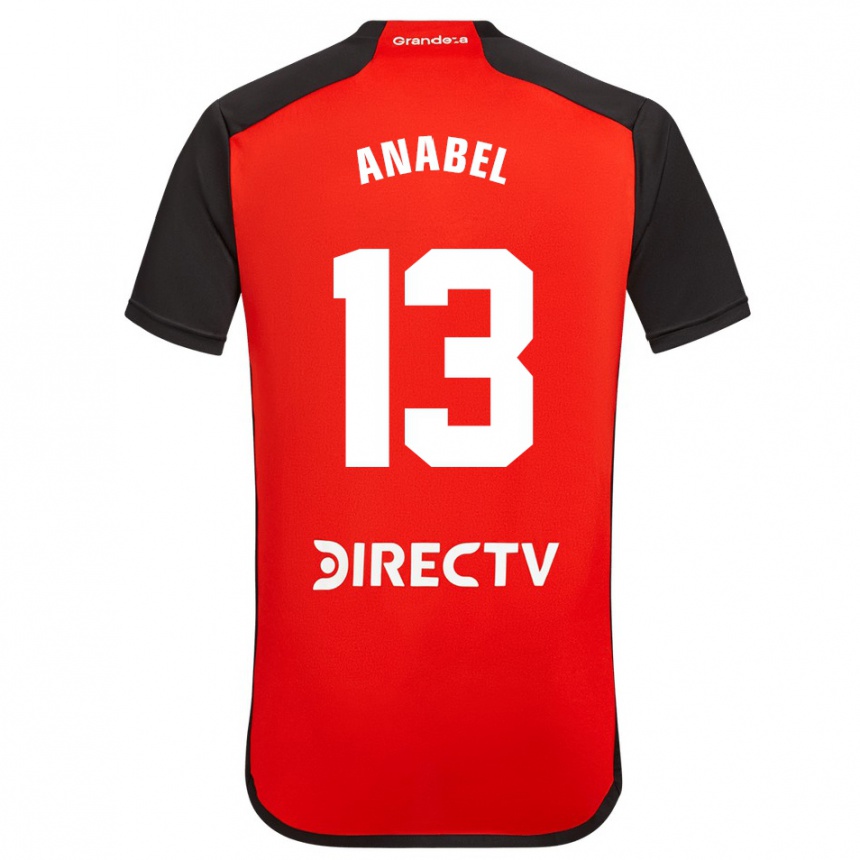 Men Football Giuliana Anabel González Ranzuglia #13 Red Black White Away Jersey 2024/25 T-Shirt Za