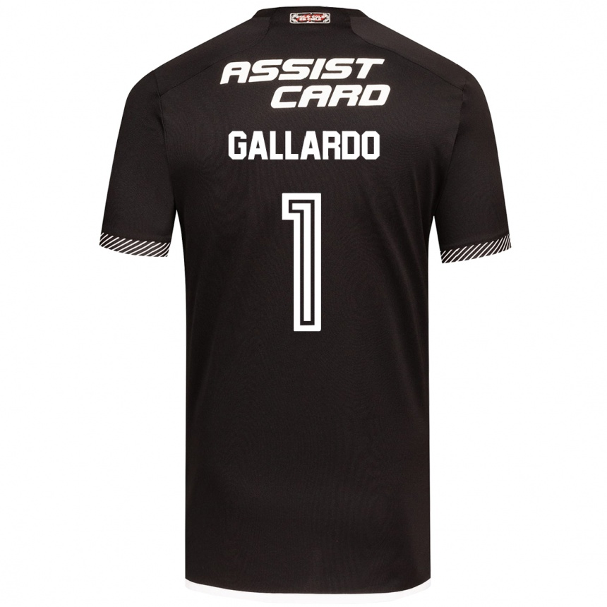 Men Football Alexia Gallardo #1 Black White Away Jersey 2024/25 T-Shirt Za