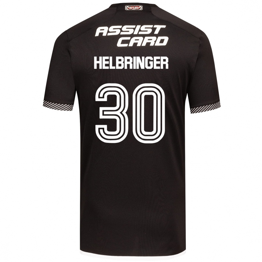 Men Football Aixa Helbringer #30 Black White Away Jersey 2024/25 T-Shirt Za