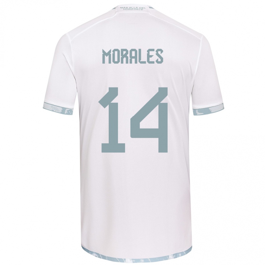 Men Football Marcelo Morales #14 White Grey Away Jersey 2024/25 T-Shirt Za