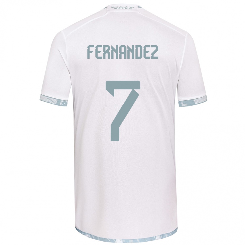 Men Football Rebeca Fernández #7 White Grey Away Jersey 2024/25 T-Shirt Za