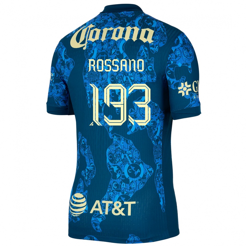 Men Football Franco Rossano #193 Blue Yellow Away Jersey 2024/25 T-Shirt Za