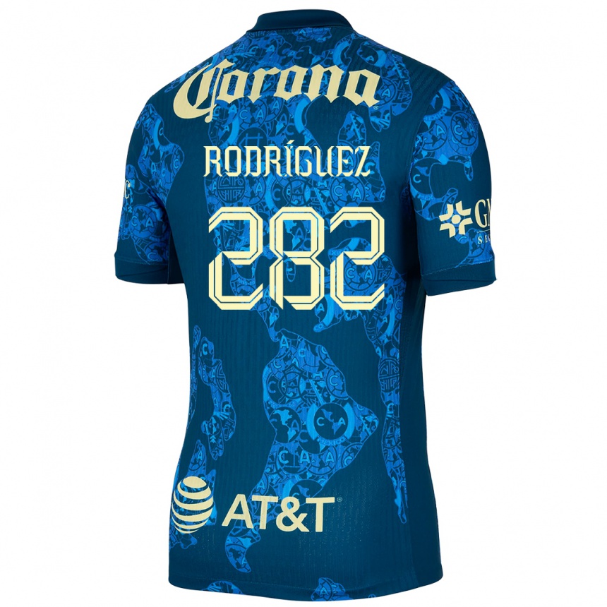 Men Football Francisco Rodríguez #282 Blue Yellow Away Jersey 2024/25 T-Shirt Za