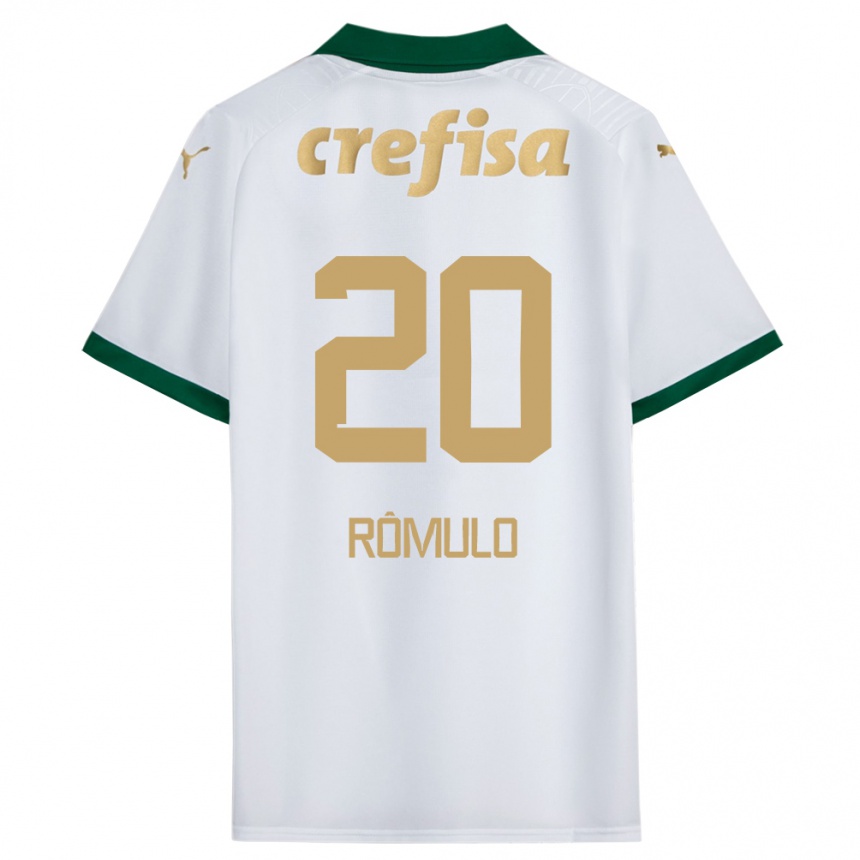 Men Football Rômulo #20 White Green Away Jersey 2024/25 T-Shirt Za