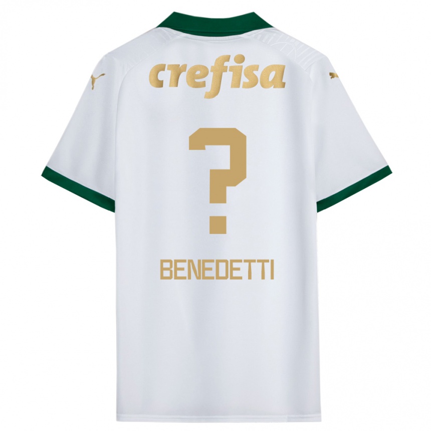 Men Football Luis Benedetti #0 White Green Away Jersey 2024/25 T-Shirt Za