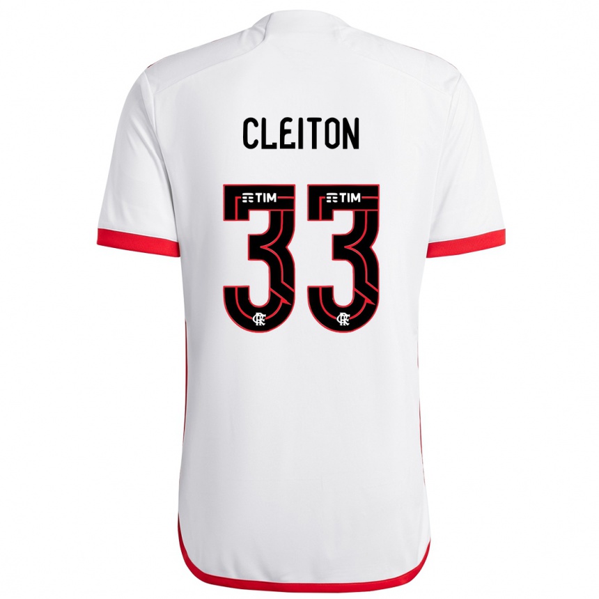 Men Football Cleiton #33 White Red Away Jersey 2024/25 T-Shirt Za