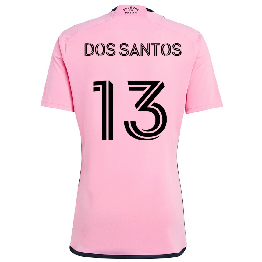 Women Football Cj Dos Santos #13 Pink Home Jersey 2024/25 T-Shirt Za