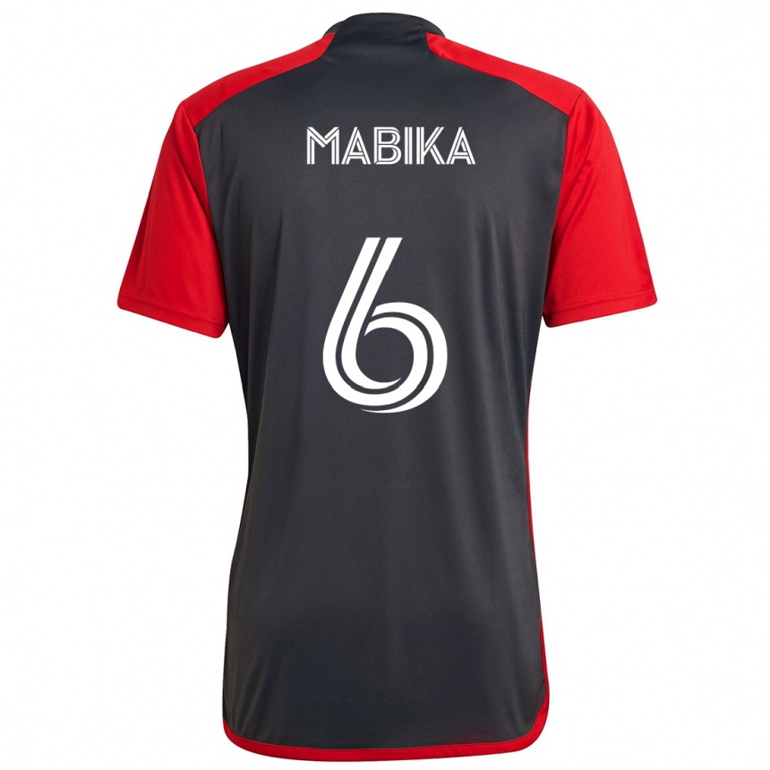 Women Football Aimé Mabika #6 Grayn Red Home Jersey 2024/25 T-Shirt Za