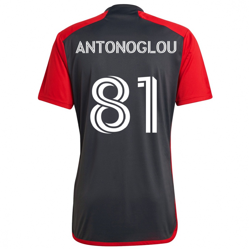 Women Football Themi Antonoglou #81 Grayn Red Home Jersey 2024/25 T-Shirt Za