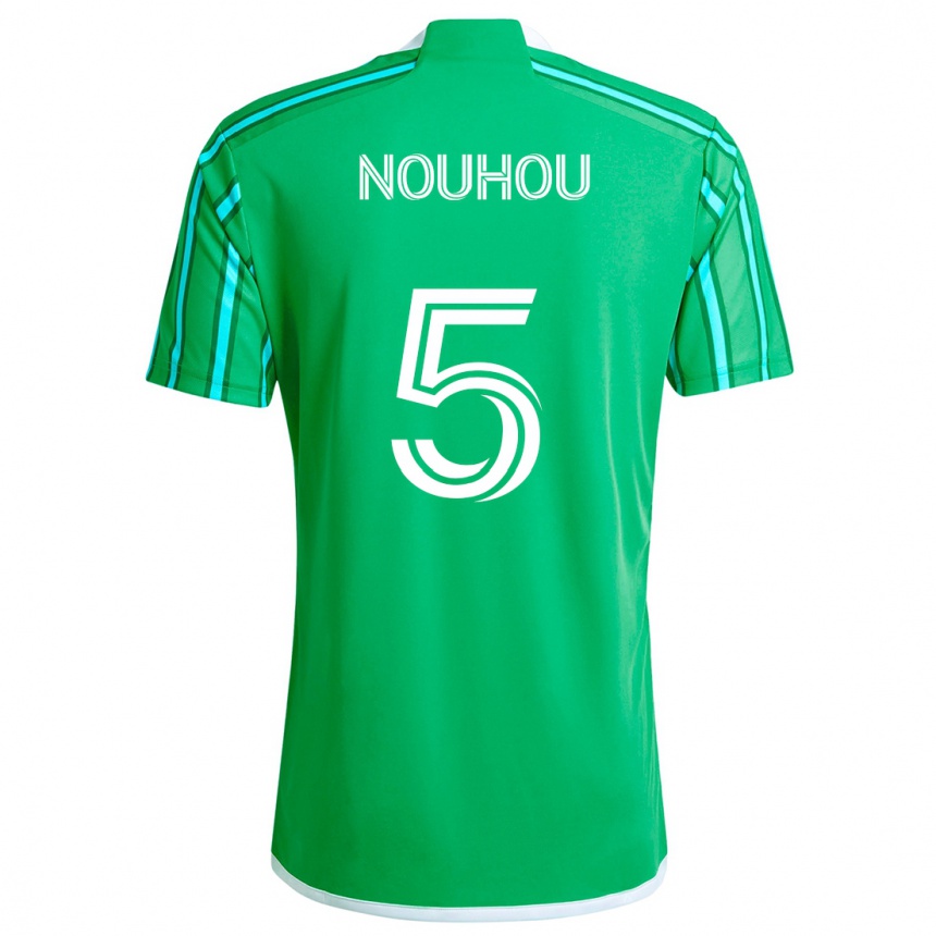 Women Football Nouhou #5 Green White Home Jersey 2024/25 T-Shirt Za