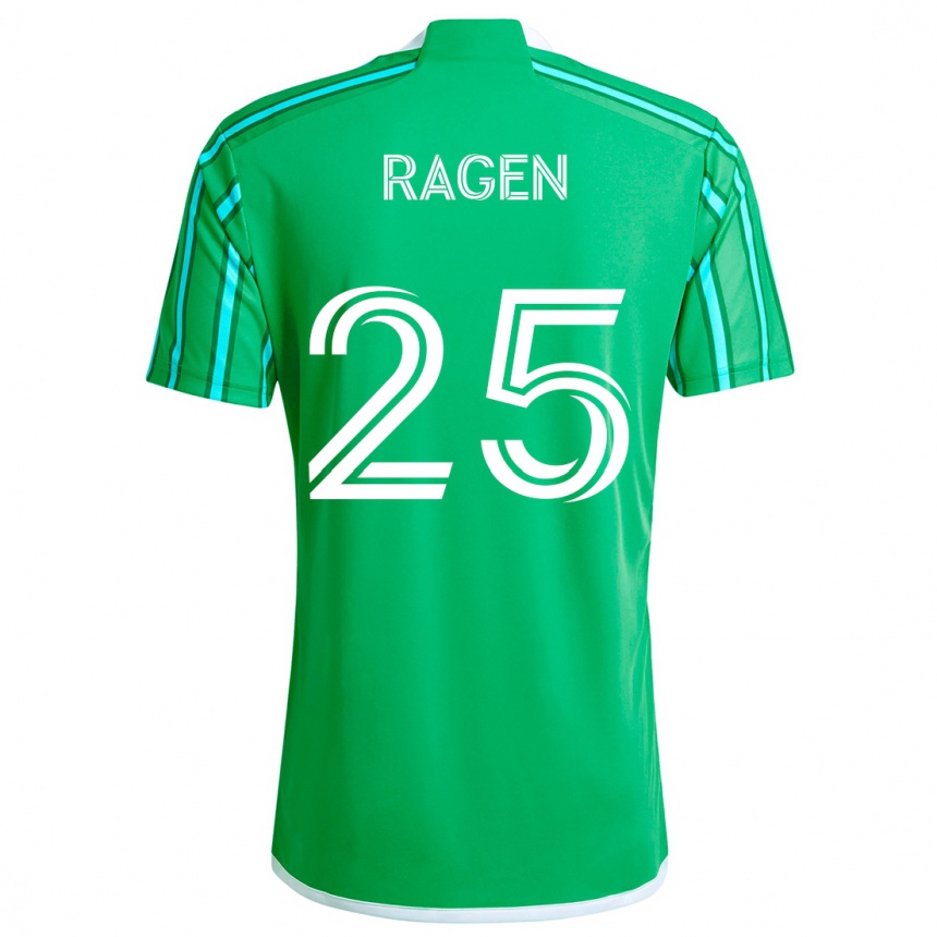 Women Football Jackson Ragen #25 Green White Home Jersey 2024/25 T-Shirt Za