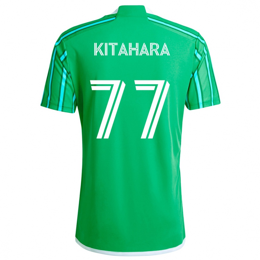 Women Football Sota Kitahara #77 Green White Home Jersey 2024/25 T-Shirt Za