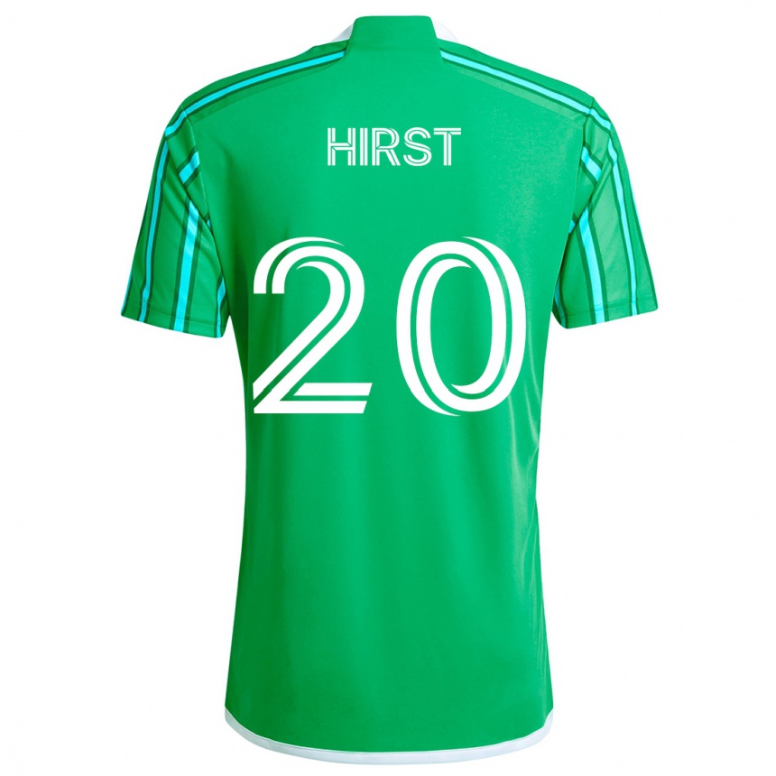 Women Football Sophie Hirst #20 Green White Home Jersey 2024/25 T-Shirt Za